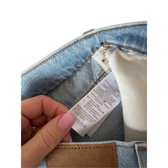 Madewell The Perfect Vintage Mid-Rise Wide-Leg Jeans Size 28 Light Blue Wash - Picture 10 of 11